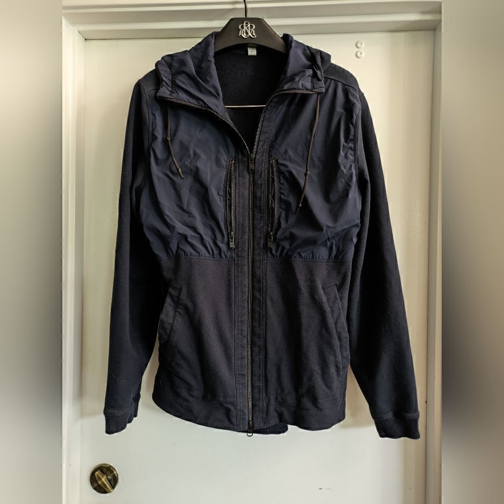 Lululemon Hooded Shift Jacket Washed Blue Full Zipper-Medium